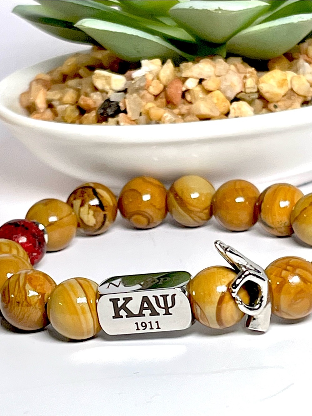 Kappa Alpha Psi Beaded Stretch Bracelet